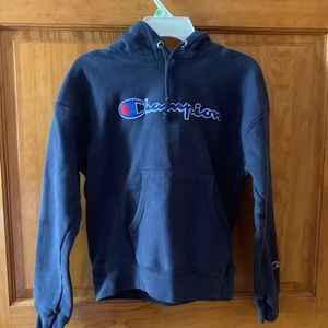 blue Champion reverse weave hoodie